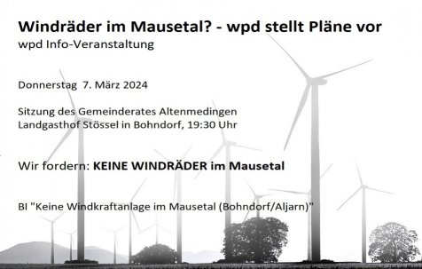 BI Einladung zur wpd Info-Veranstaltung