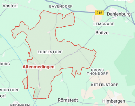 Abbildung 1b: Gemeinde Altenmedingen – Gebietskarte"